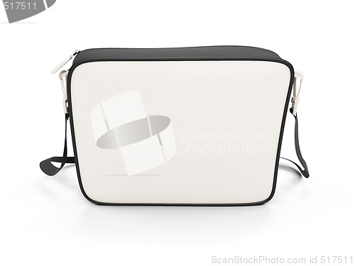 Image of White leather handbag