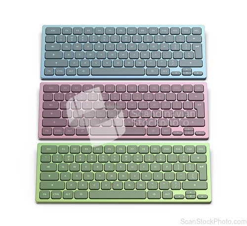 Image of Wireless computer keyboards with different colors