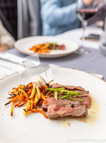 Image of Sliced beef grill steak