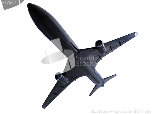 Image of Black aircraft isolated view