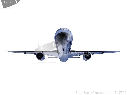 Image of Black aircraft isolated view