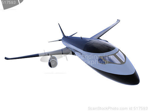 Image of Black aircraft isolated view
