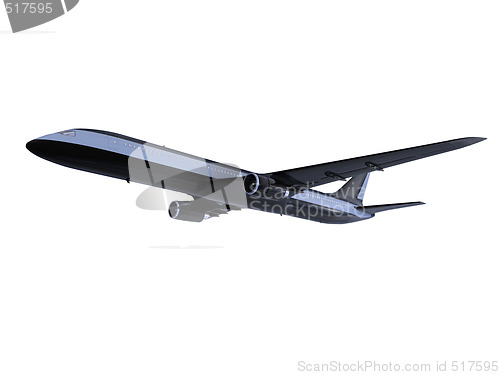 Image of Black aircraft isolated view