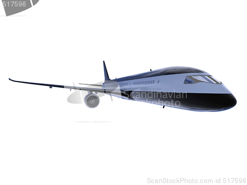 Image of Black aircraft isolated view