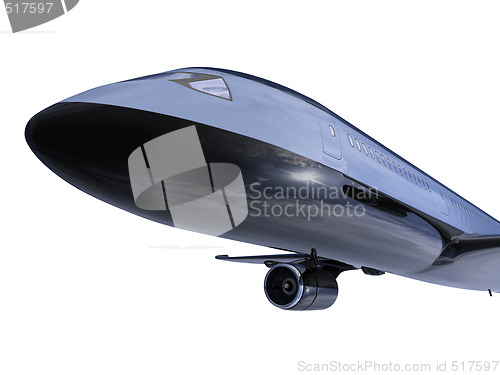 Image of Black aircraft isolated view