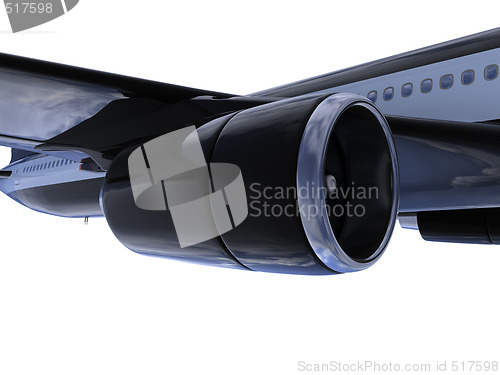 Image of Black aircraft isolated view