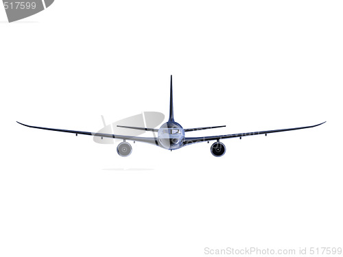 Image of Black aircraft isolated view