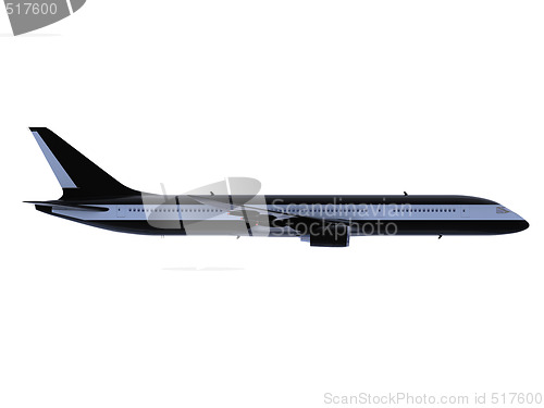 Image of Black aircraft isolated view