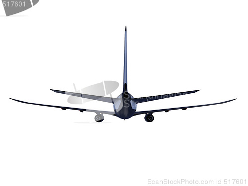 Image of Black aircraft isolated view