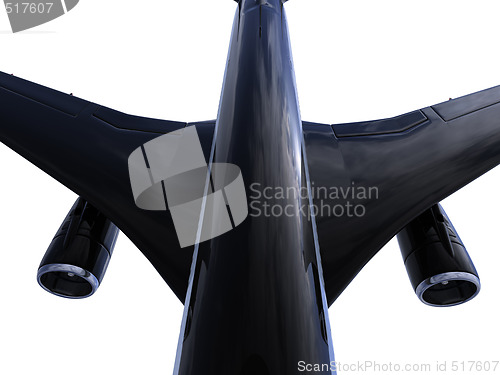 Image of Black aircraft isolated view