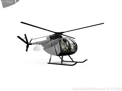 Image of isolated helicopter view