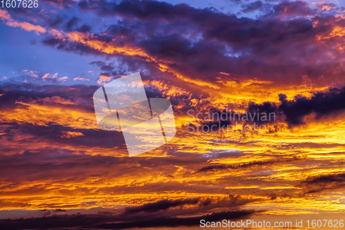 Image of red bright clouds