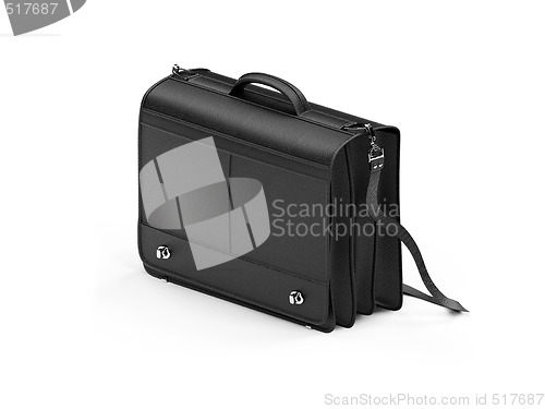 Image of Black leather handbag