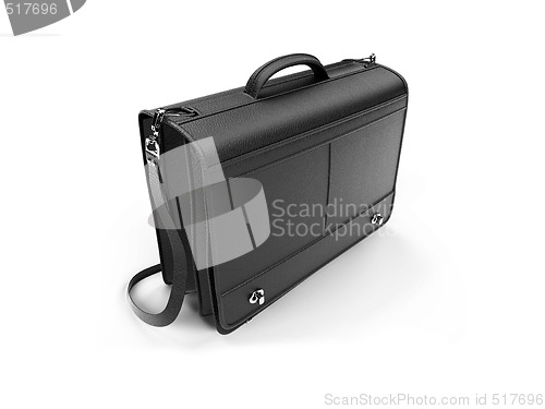 Image of Black leather handbag