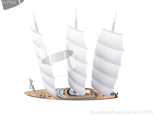 Image of Vessel boat isolated over white