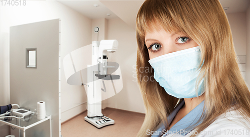 Image of Female doctor mammologist or radiologist in the clinic