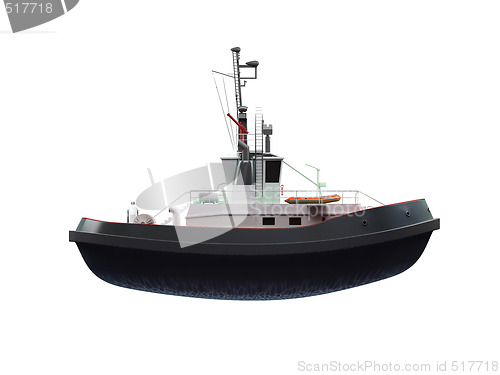 Image of small boat front view