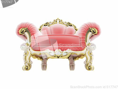 Image of royal red velvet furniture