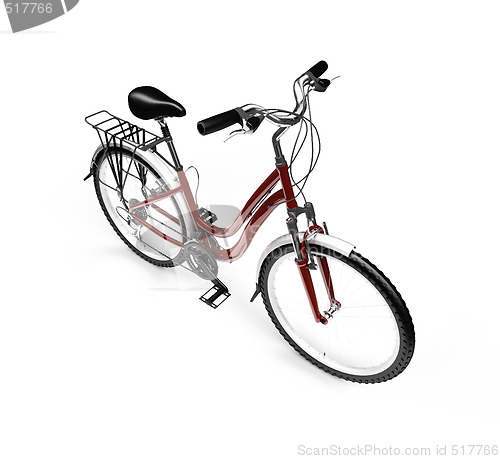 Image of bicycle isolated over white