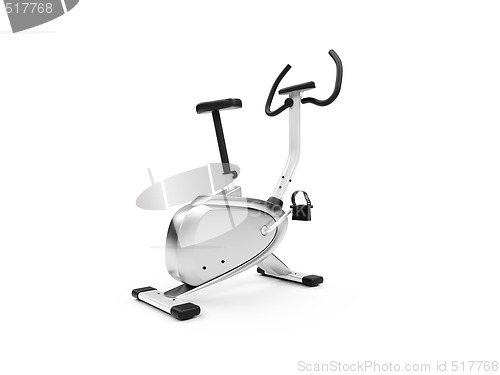 Image of vertical exercise bicycle over white