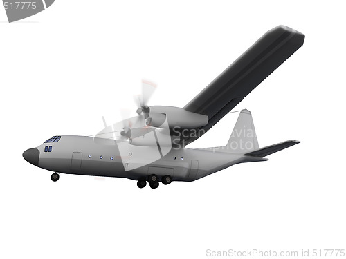 Image of military aircraft isolated view