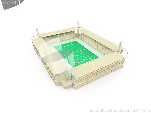 Image of stadium over white