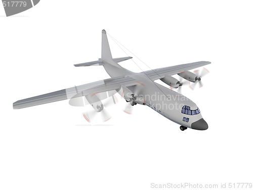 Image of military aircraft isolated view