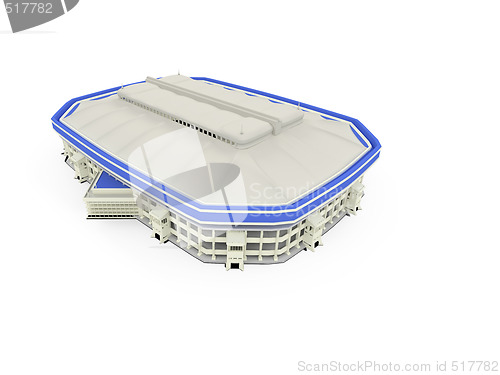 Image of stadium over white