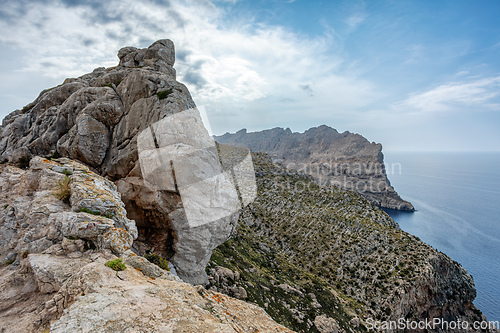 Image of View from Mirador de Es Colomer, Balearic Islands Mallorca Spain.