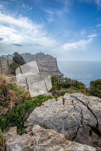 Image of View from Mirador de Es Colomer, Balearic Islands Mallorca Spain.