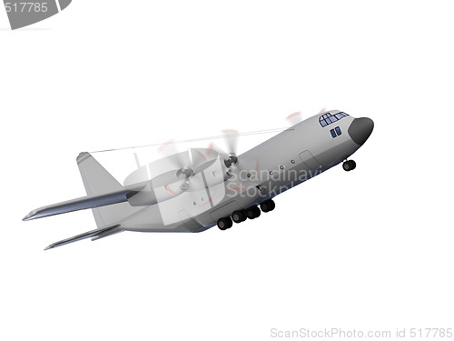 Image of military aircraft isolated view