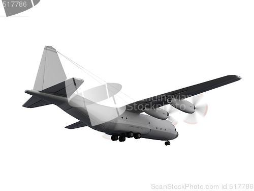 Image of military aircraft isolated view