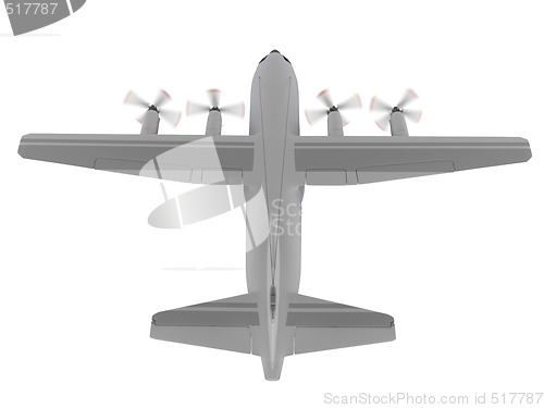 Image of military aircraft isolated view