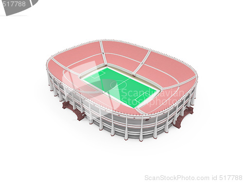 Image of stadium over white
