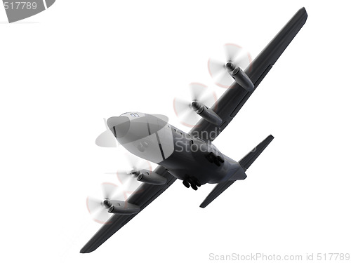 Image of military aircraft isolated view