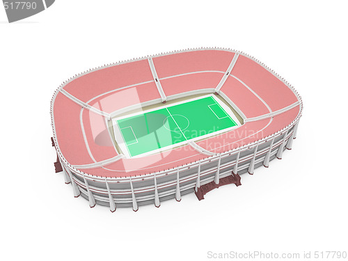 Image of stadium over white