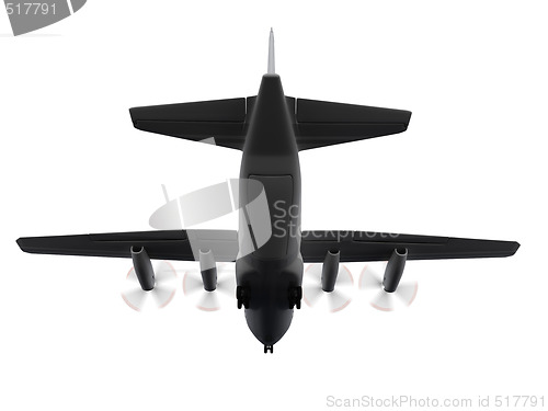 Image of military aircraft isolated view