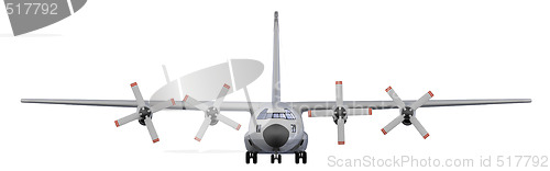 Image of military aircraft isolated view