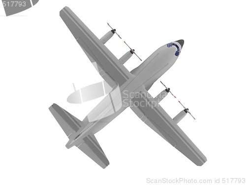 Image of military aircraft isolated view