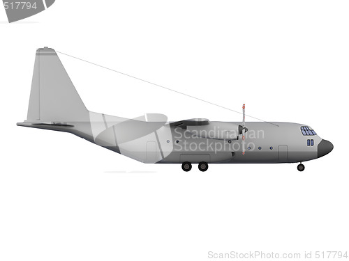 Image of military aircraft isolated view