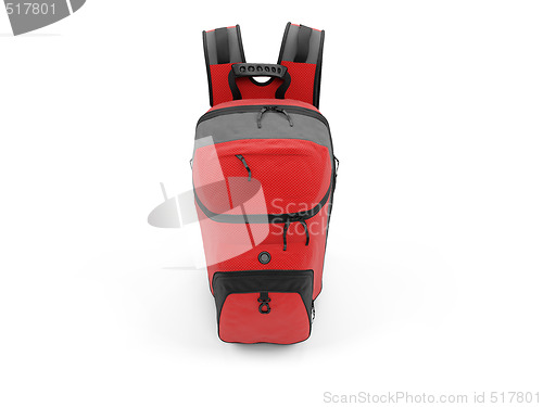 Image of Red travel rucksack