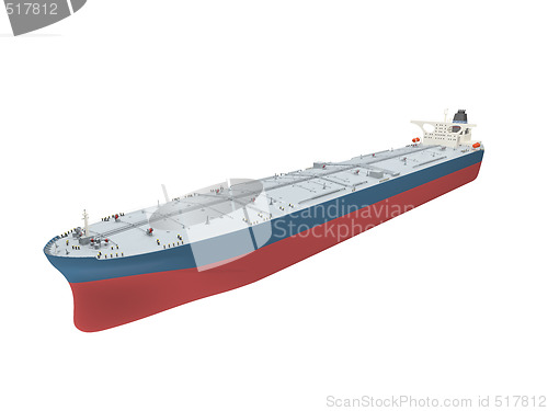 Image of Oil tanker isolated over white