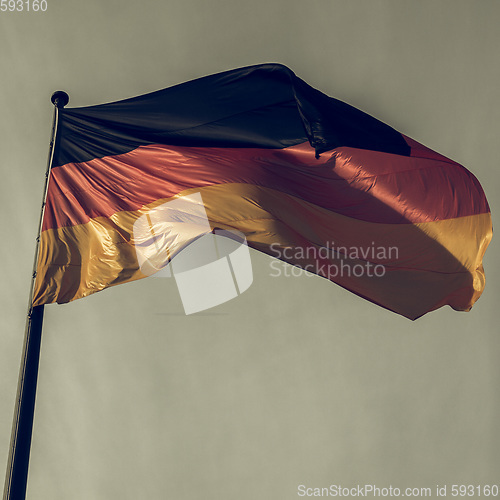 Image of Vintage looking German flag