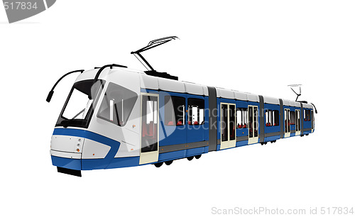 Image of tramway over white