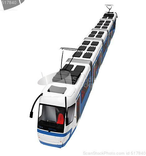 Image of tramway over white