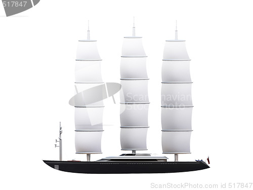 Image of Vessel boat isolated over white