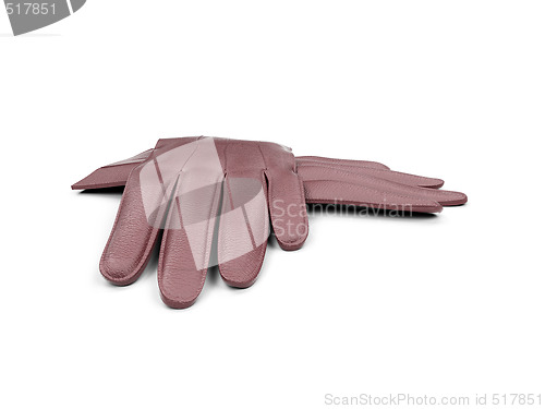 Image of Brown leather gloves