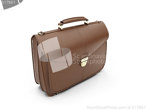 Image of Brown leather handbag