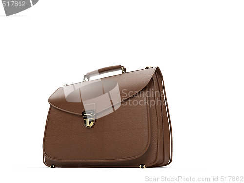 Image of Brown leather handbag