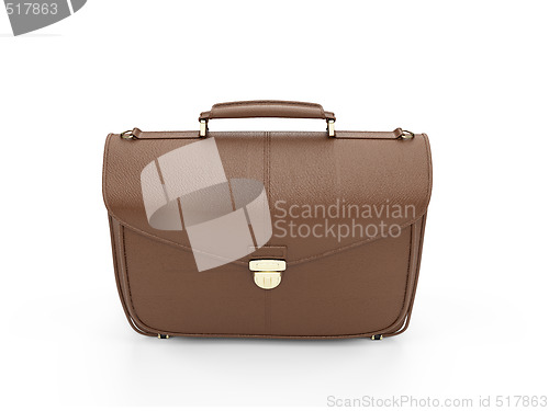 Image of Brown leather handbag